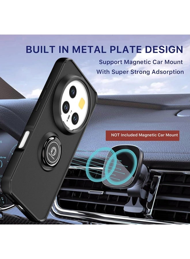 Case For Honor Magic 8 Pro Rotational Metal Ring Grip Kickstand Cover Magnetic Car Mount Holder Case Shockproof Anti Fingerprint Cover for Honor Magic 8 Pro - Image 2